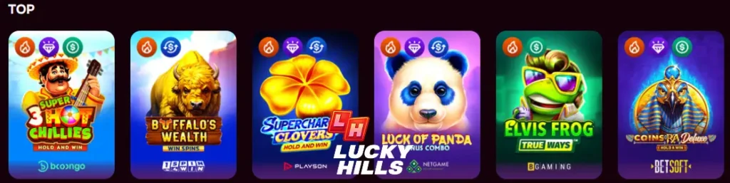 Best pokies to play at Lucky Hills Casino