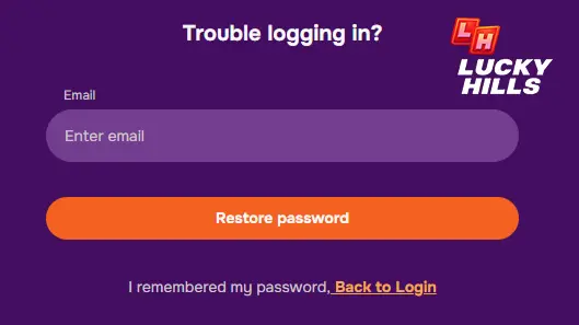 Fix login issues at Lucky Hills Casino